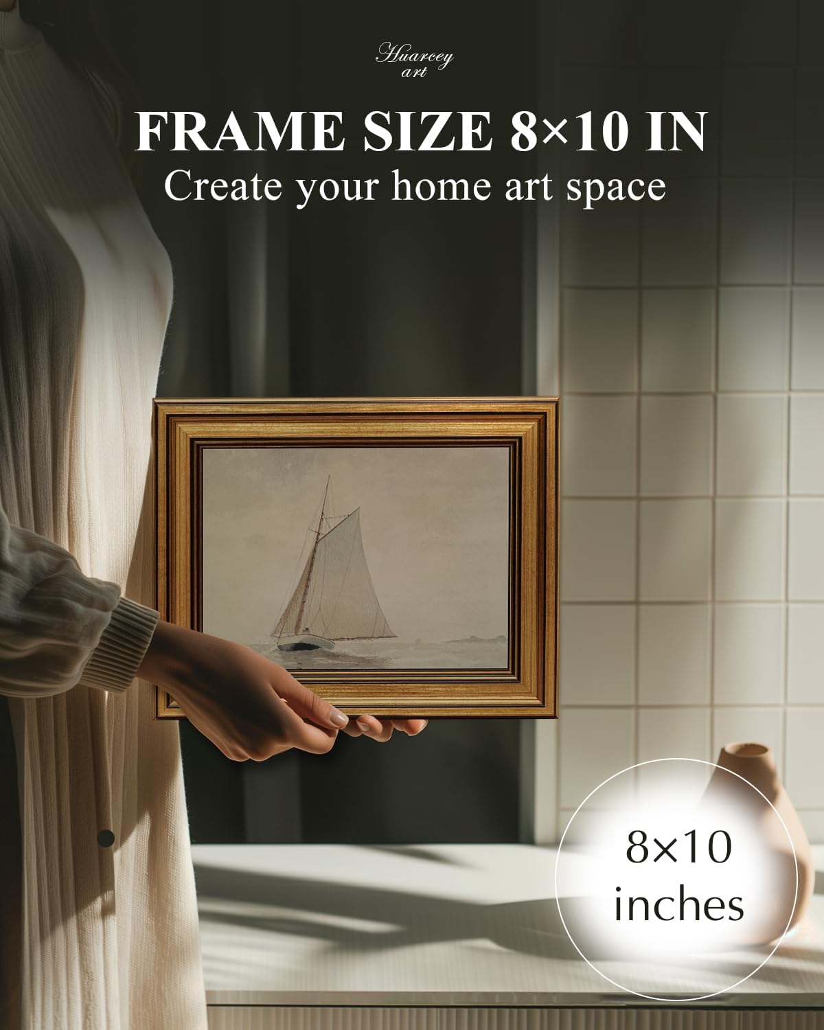Gold Framed Seaview Print - Image 4