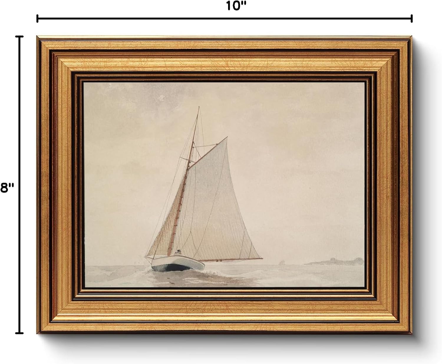 Gold Framed Seaview Print - Image 3