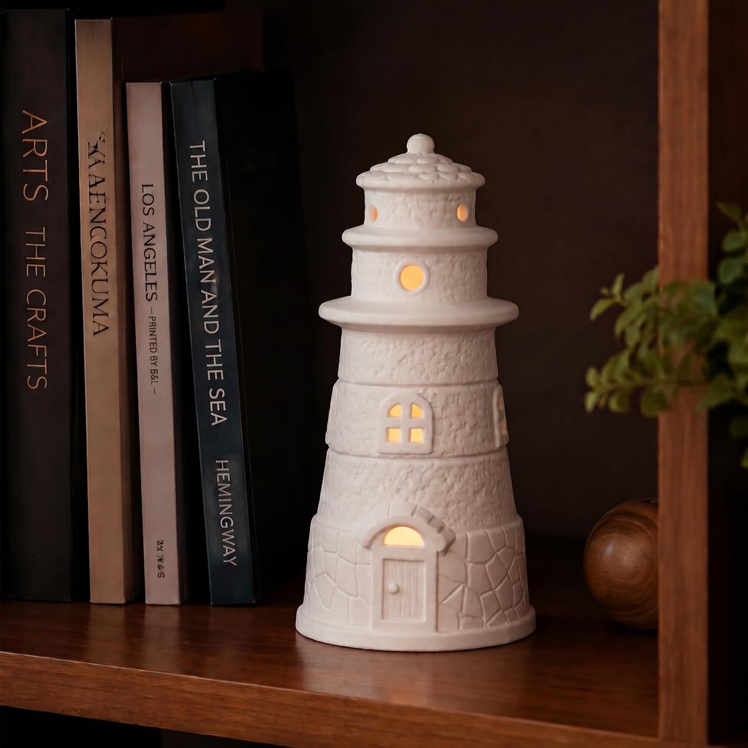 White Ceramic Lighthouse Statue