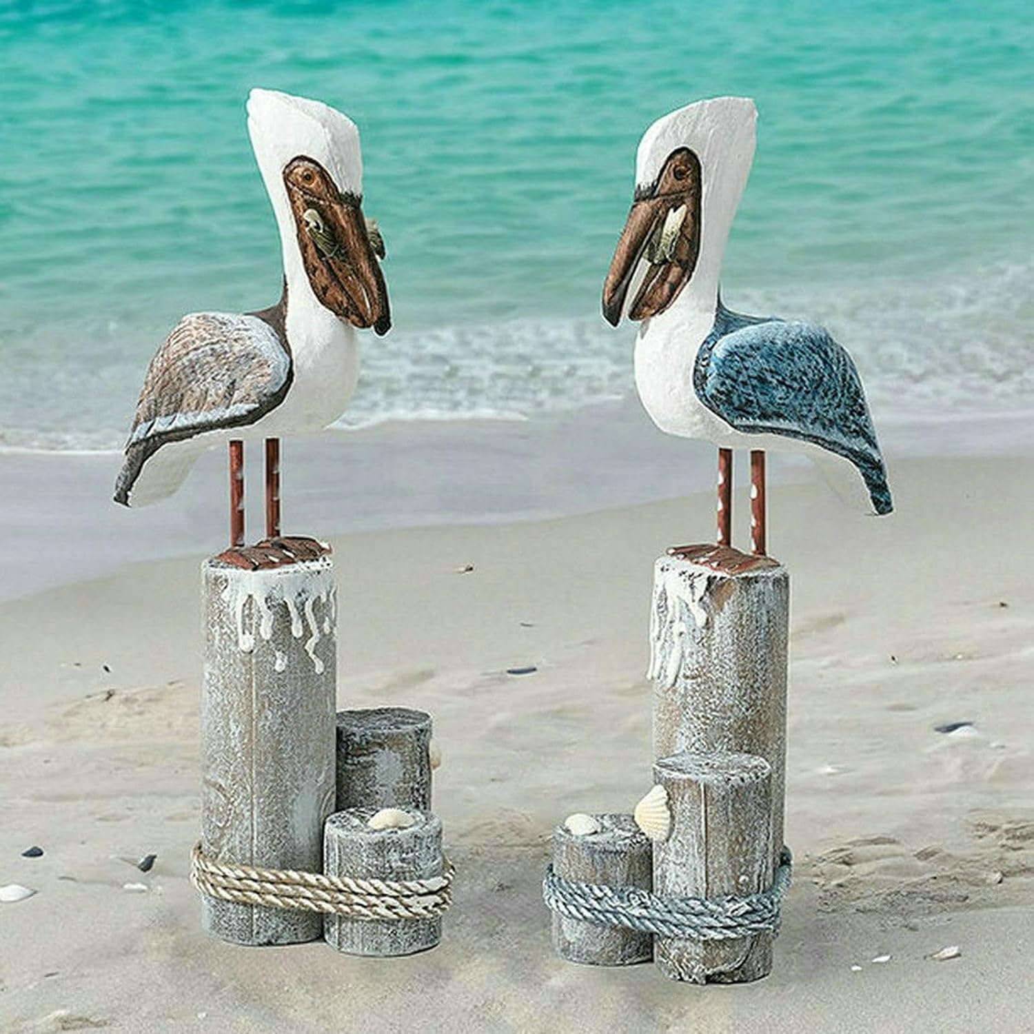 Nautical Pelican Wood Carving - Image 9