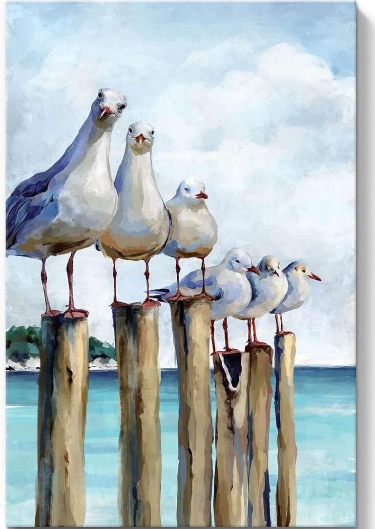 Seagull Coastal Canvas Print
